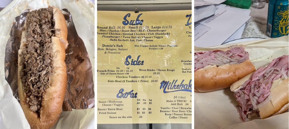 Dottie's Snack Bar Menu