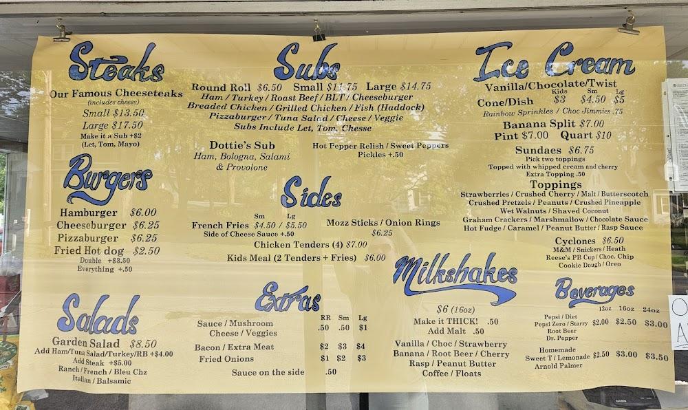 Dottie's Snack Bar Menu image 1